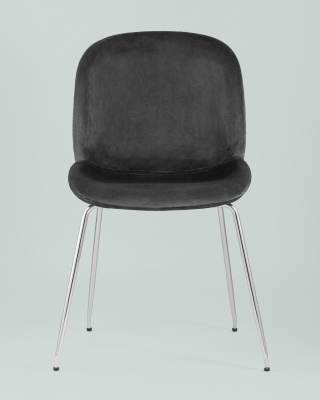 Стул Beetle серый хромированные ножки. Фото №5