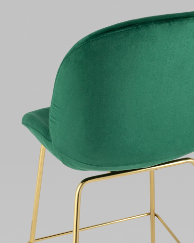 Стул полубарный Beetle со спинкой изумрудный. Фото №8