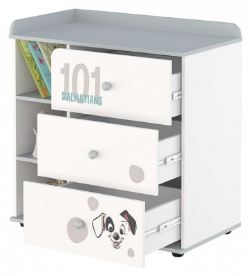 Комод Polini Kids Disney Baby 5090, белый. Фото