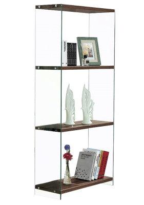 Стеллаж F-049-165H прозрачный/коричневый. Фото №2
