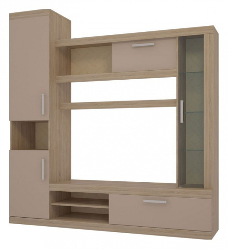 Макси Мини- Стенка дуб сонома/имбирь. Фото №1