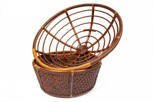 Кресло 23/01 ANDREA /с подушкой/ Pecan Washed (античн. орех), Ткань рубчик, цвет кремовый фото Кресло 23/01 ANDREA /с подушкой/ Pecan Washed (античн. орех), Ткань рубчик, цвет кремовый. Фото №2