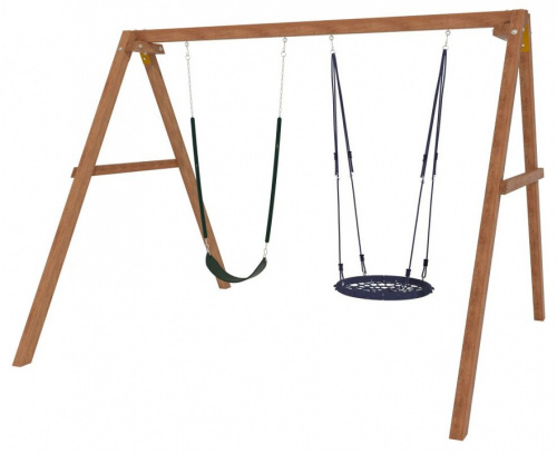 Качели детские Р911-20, коричневый. Фото №3