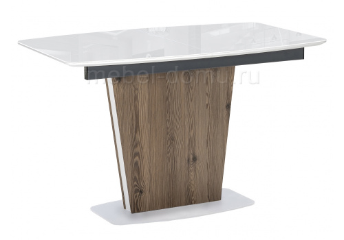 Стол Теон 120 лиственница / пластина белая / белый. Фото №1