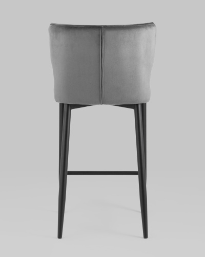 Стул полубарный Матео велюр серый. Фото №6