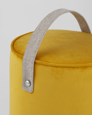 Пуф Джерри велюр оранжевый. Фото