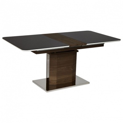 Стол RADCLIFFE( Mod. EDT-VG002) мдф high glossy, закаленное стекло, 140/170х90х75см, коричневый, стекло черное фото Стол RADCLIFFE( Mod. EDT-VG002) мдф high glossy, закаленное стекло, 140/170х90х75см, коричневый, стекло черное. Фото №2