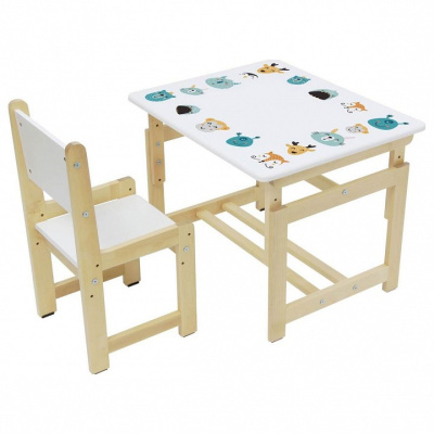 Набор учебный Polini kids Eco 400 SM, белый фото Набор учебный Polini kids Eco 400 SM, белый. Фото №3