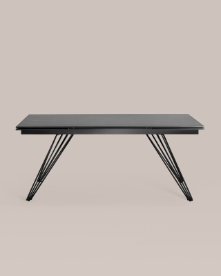 Стол обеденный Пандора раскладной 180-280*90 керамика темная. Фото №4