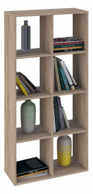 Стеллаж Polini Home Smart, древесина коричневая светлая дуб. Фото