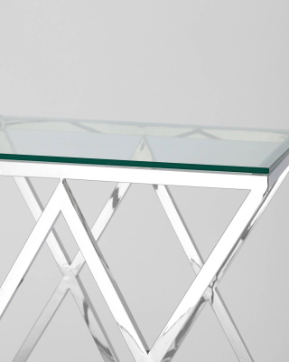 Журнальный стол 55*55 ИНСИГНИЯ серебро. Фото