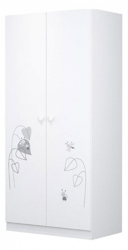Шкаф платяной Polini kids French 1230 Amis, белый. Фото №1