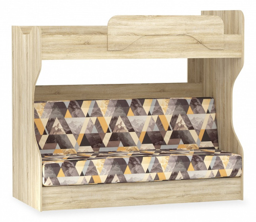 Оливия НМ 037.43 М2 Кровать Принт Сноу броун, Дуб Сонома. Фото №1